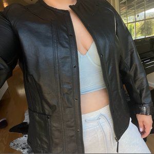 Mint Condition Original Price $300 Chico's Leather Reversible Jacket with Studs